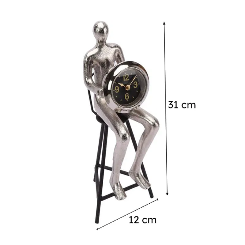 Character Table Clock - Silver media 8