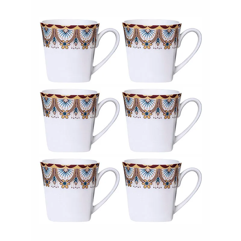 Sonaki Agniva Ethnic Bone China Tea Cup (180 mL Each) - Set Of Six media 3