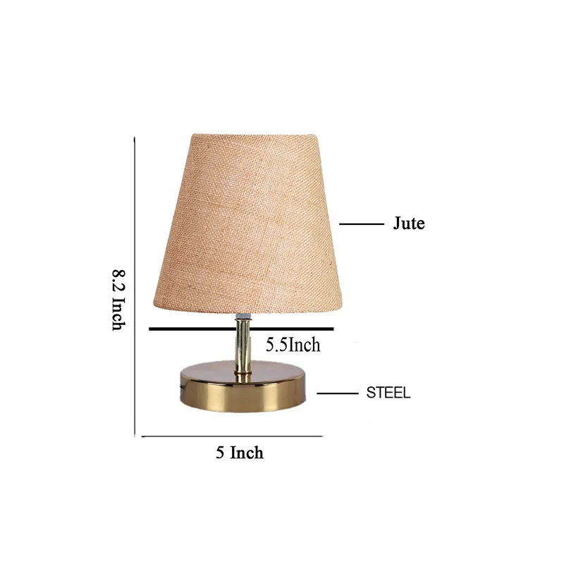 Alba Jute Table Lamp - Beige,Gold media 4