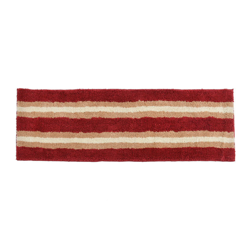 Striata Micro Fiber Runner Rug - Red