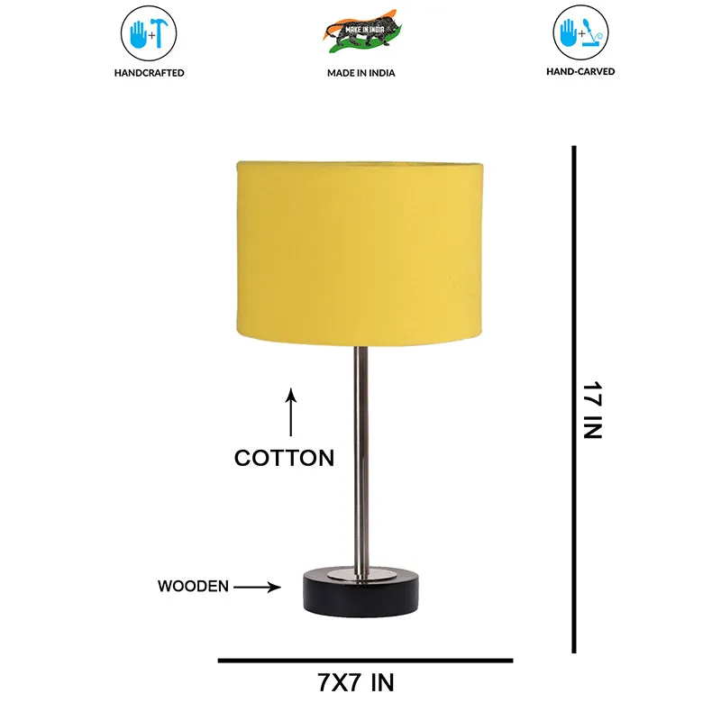 Cotin I Rodin Wooden Table Lamp - Yellow,Silver,Black media 7