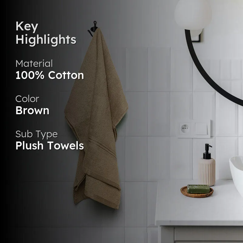 Micro Cotton LuxeDry Solid Bath Towel - Brown media 2
