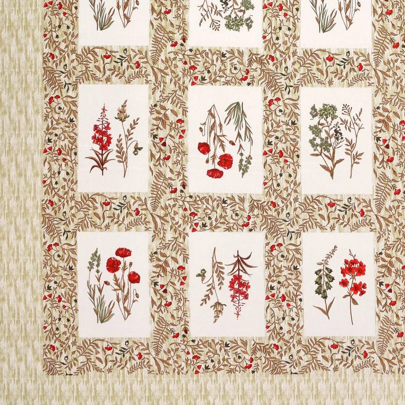 Aditri Floral Printed Cotton Bedsheet (White,Pink) - 144 TC media 7