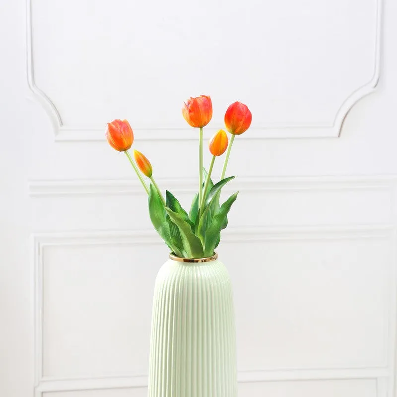 Tulip Artificial Flower Bunch - Orange media 3