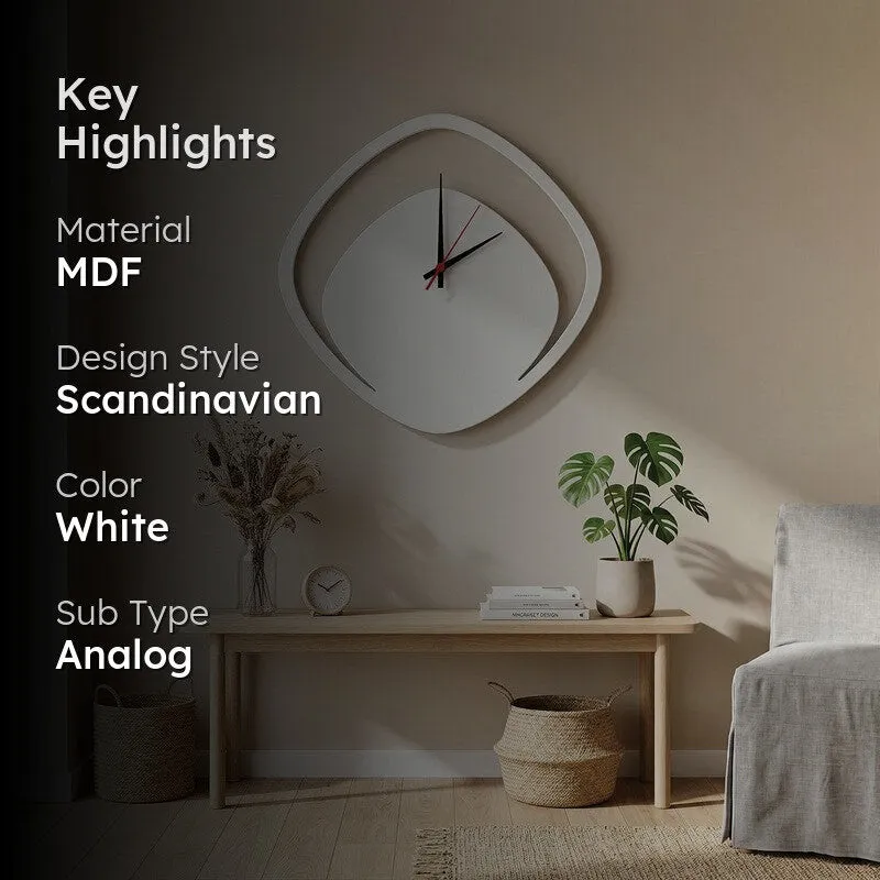Boomera White MDF Wall Clock media 2