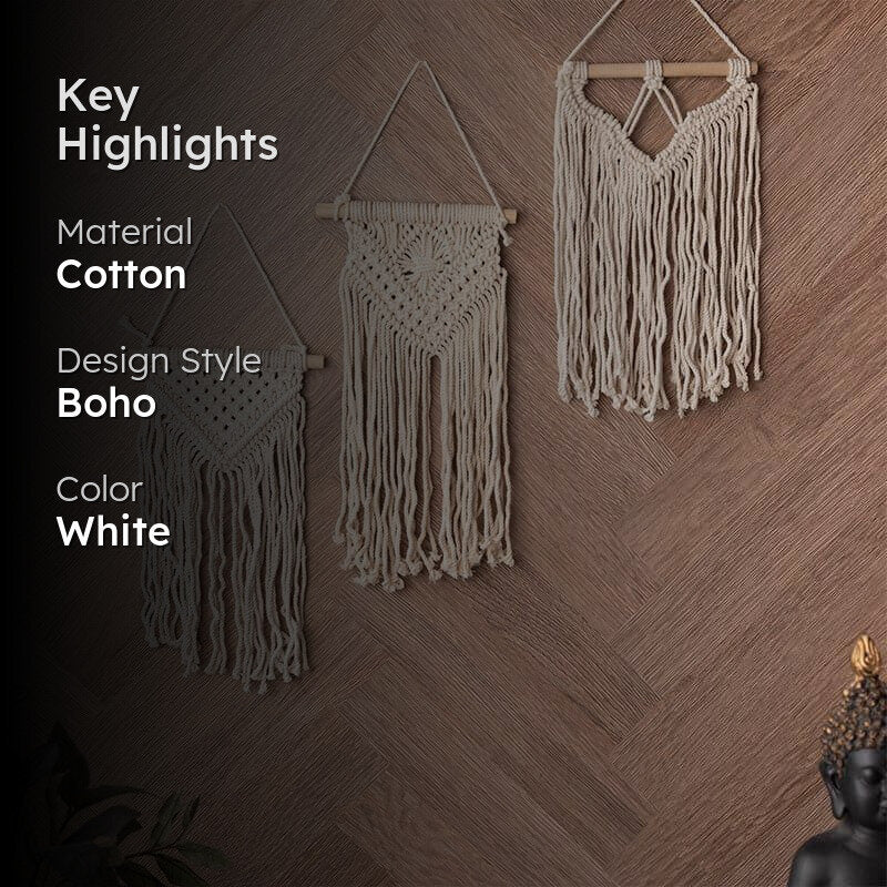 Fiona Macrame Wall Accent - Set Of Three media 2