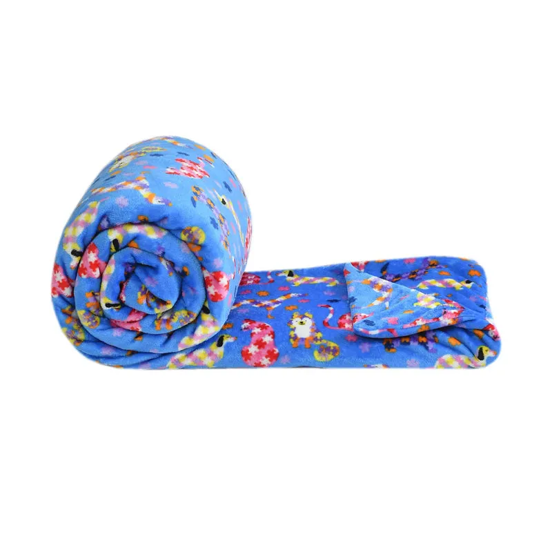 Warm Paws Flannel Duvet Cover (Blue) - 190 GSM media 7