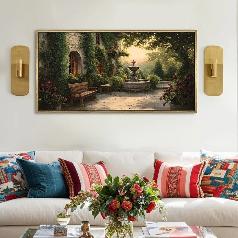 Garden Solace Canvas Wall Painting With Frame media 1