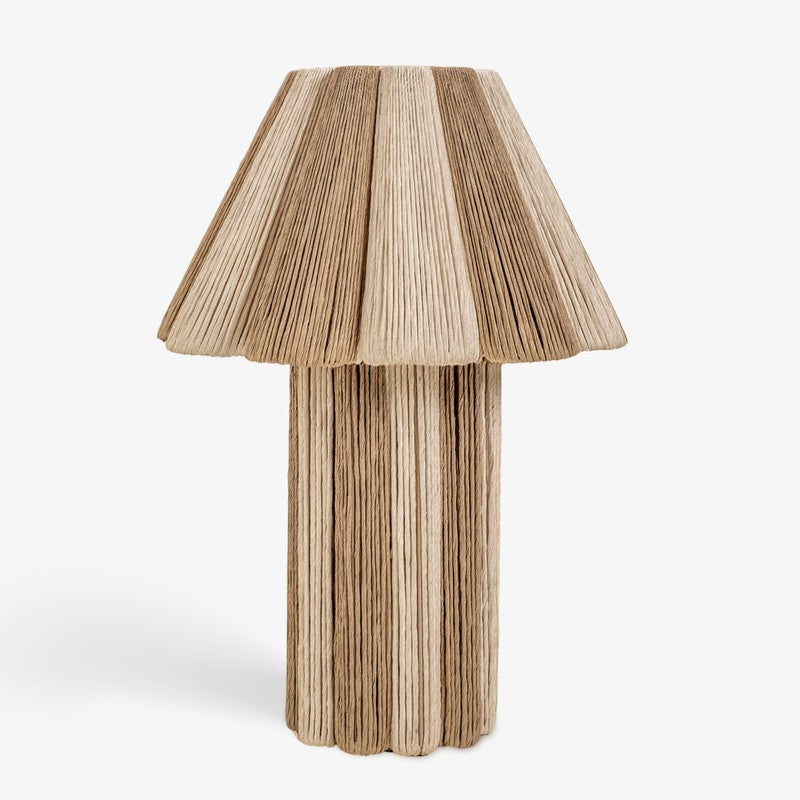 Orange Tree Kenji Mild Steel Table Lamp Conical - White,Brown media 3