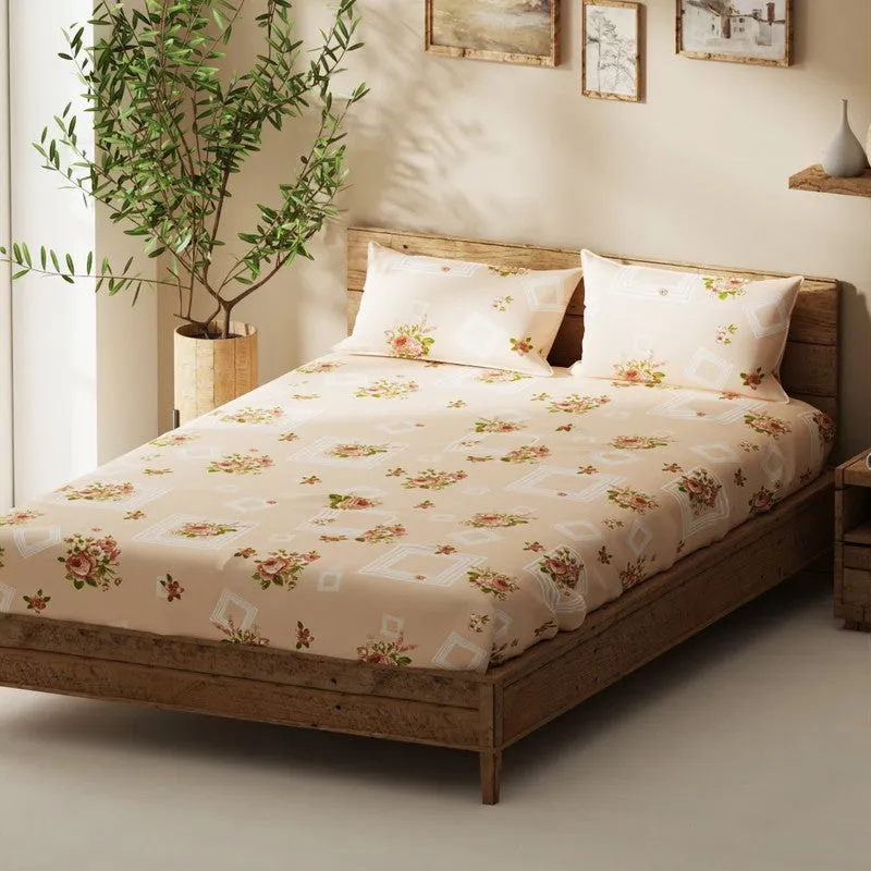 Ceynor Bedsheet (Peach) - 115 GSM media 1