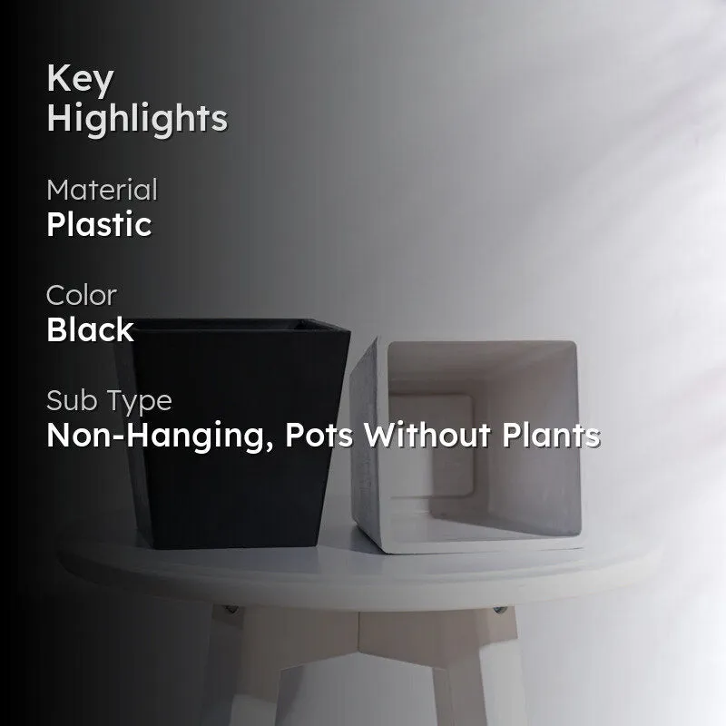 UGAOO Hague Planter for Home & Balcony Garden- Black media 2