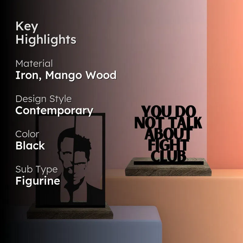 Fight Club Typography Showpiece - Set Of Two media 2