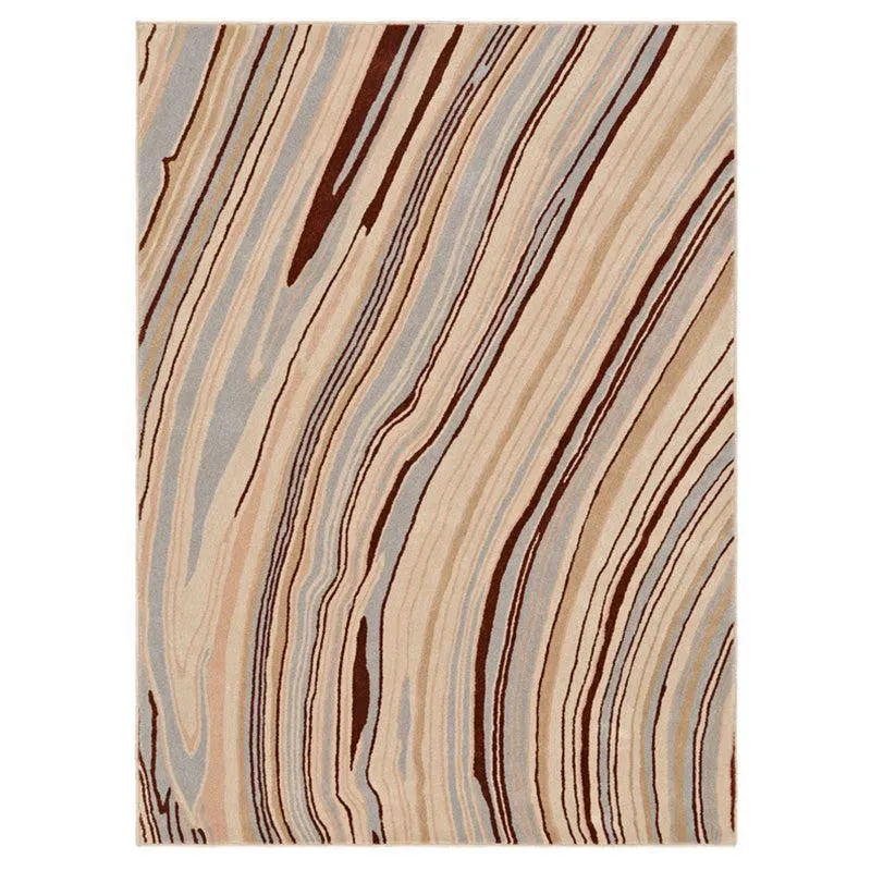 Bastet Hand Tufted Abstract Wool & Nylon Carpet - Beige media 8