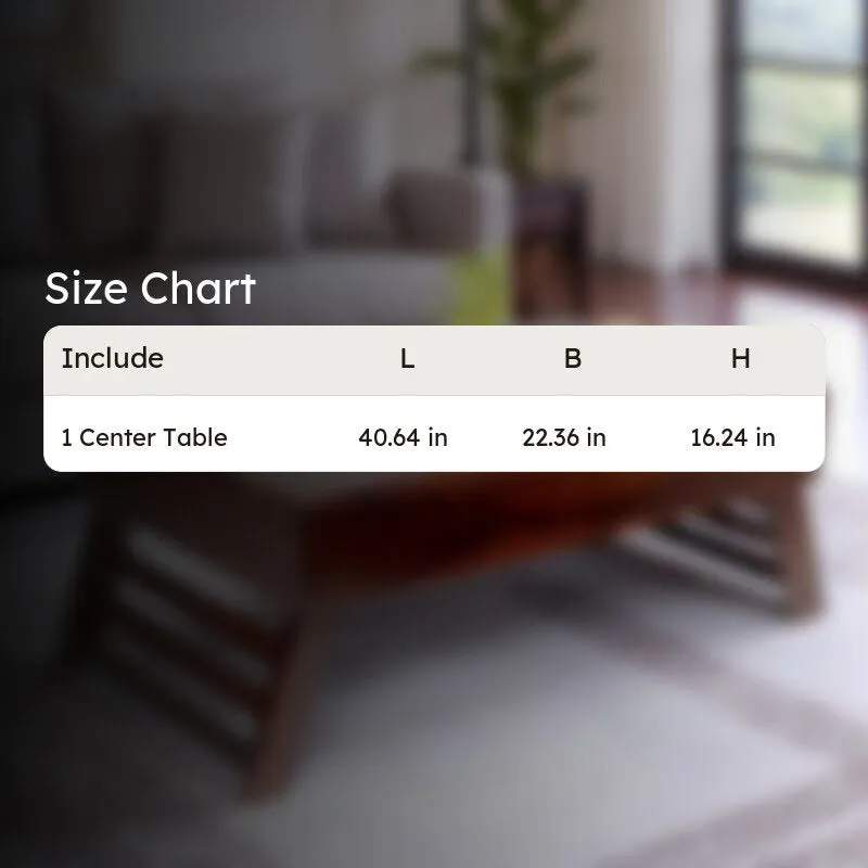Arvion Sheesham Wooden Center Table - Brown media 9