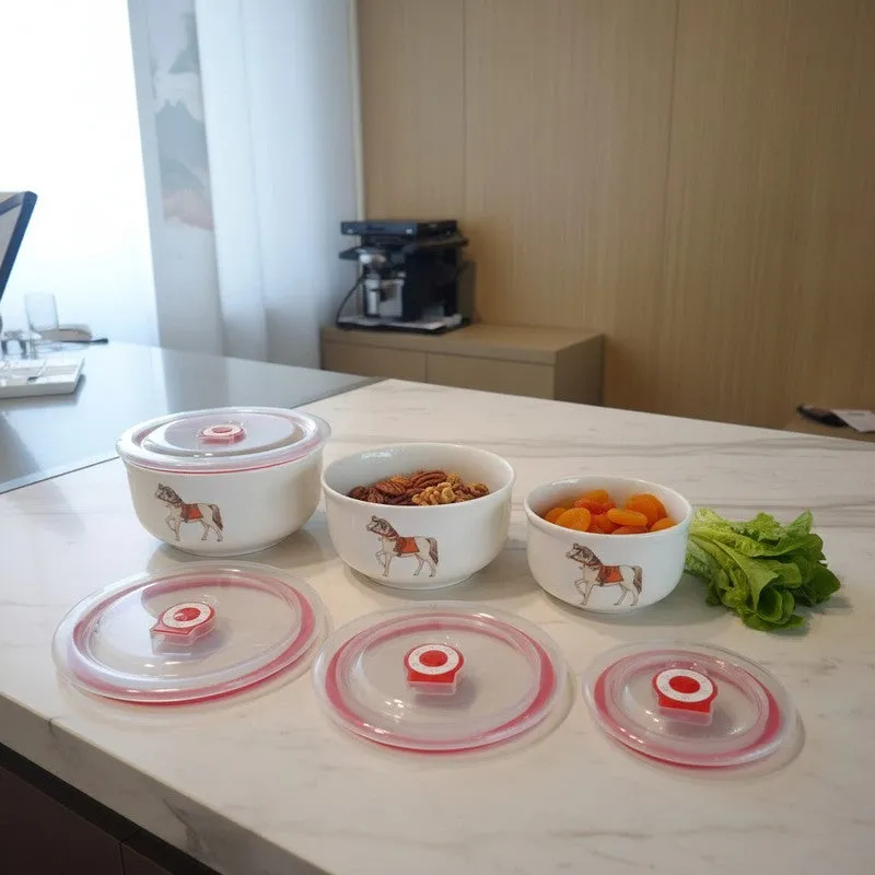 Dine Charm Ceramic Serving Bowls (900 mL Each) - Set of Six media 6