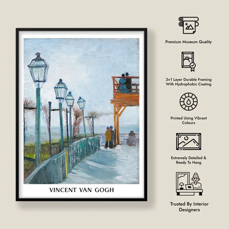 Terrace and Observation Deck Vincent Archival Canvas Wall Painting - Black Frame media 8