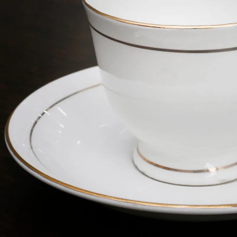 Luxury Bone China Tea Cup & Saucer Set (125 ML) 12-Piece Set media 5