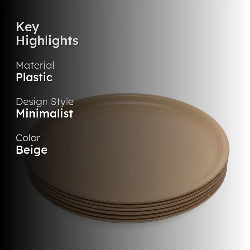 Mihaya Quarter Plate (Beige) - Set Of Six media 2