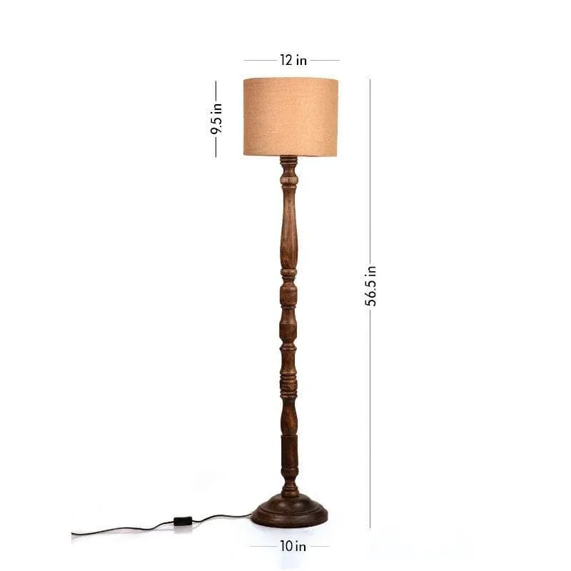 Classic Chic Vintage Stand Floor Lamp - Brown media 4