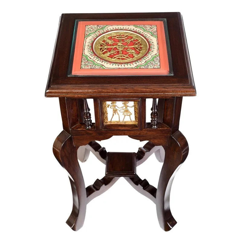 Karma Teak Wood Side Table media 5