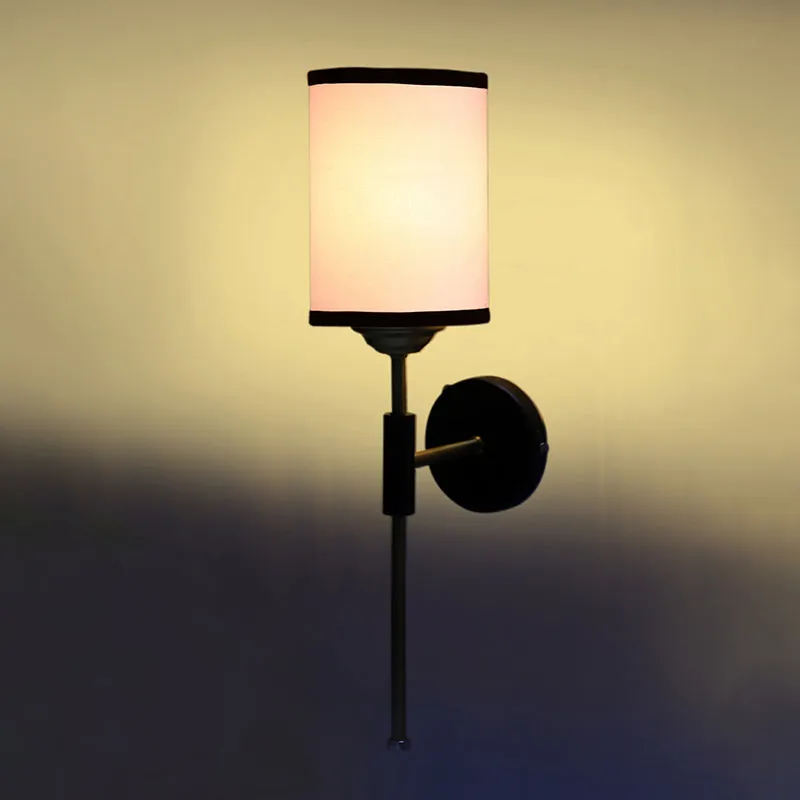 Beryll Edge Cylindrical Steel & Cotton Wall Lamp media 5