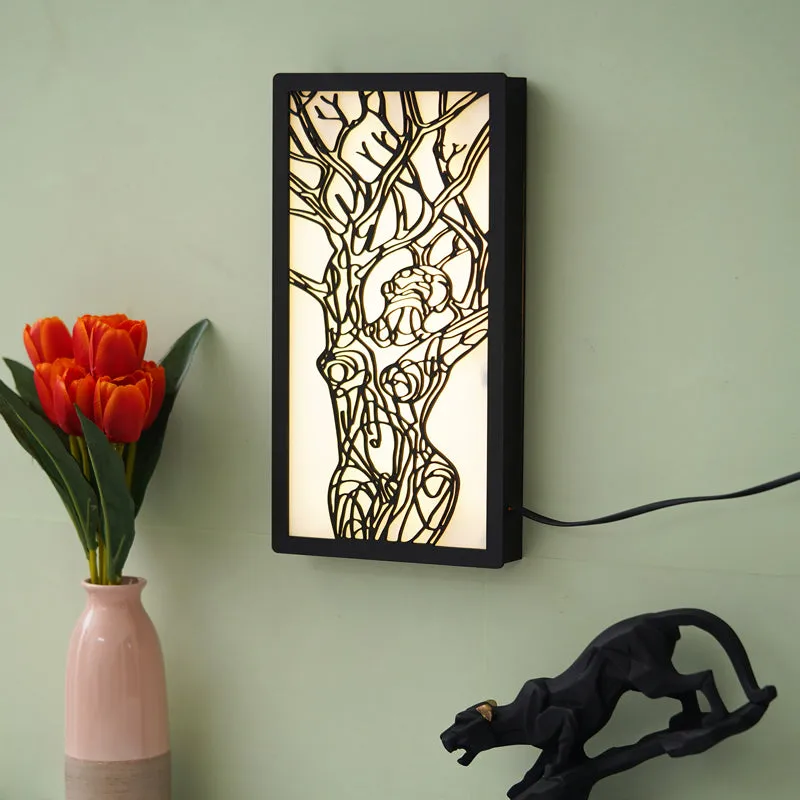 Branched Out LED Wooden Wall Lamp media 1