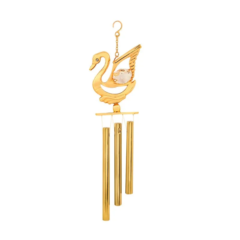 Luxe Swan 24K Gold Plated Mild Steel Windchime media 4