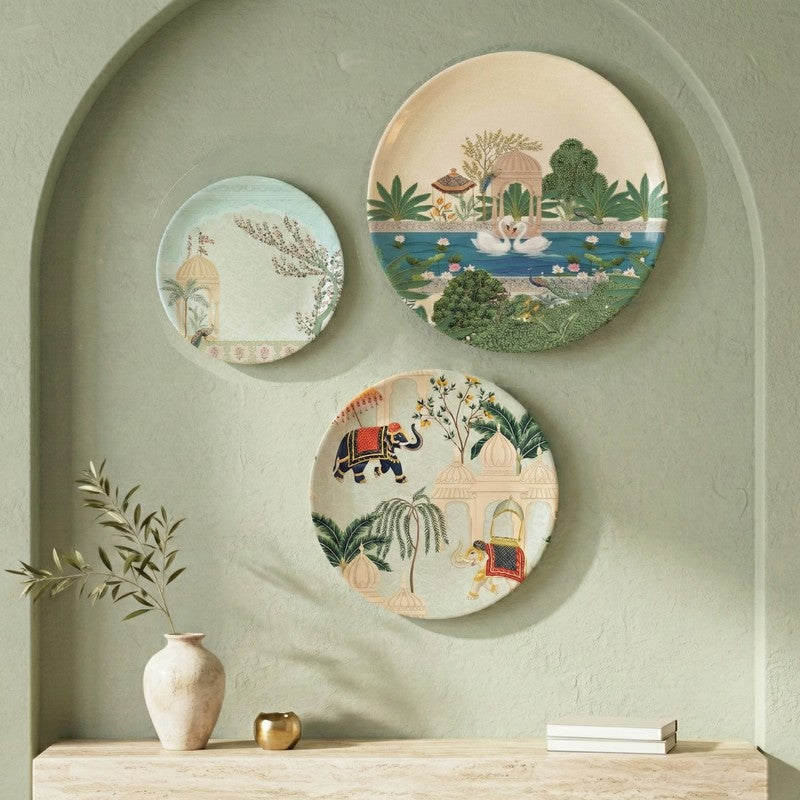 Serene Petal Metal Wall Plates - Set Of Three media 3