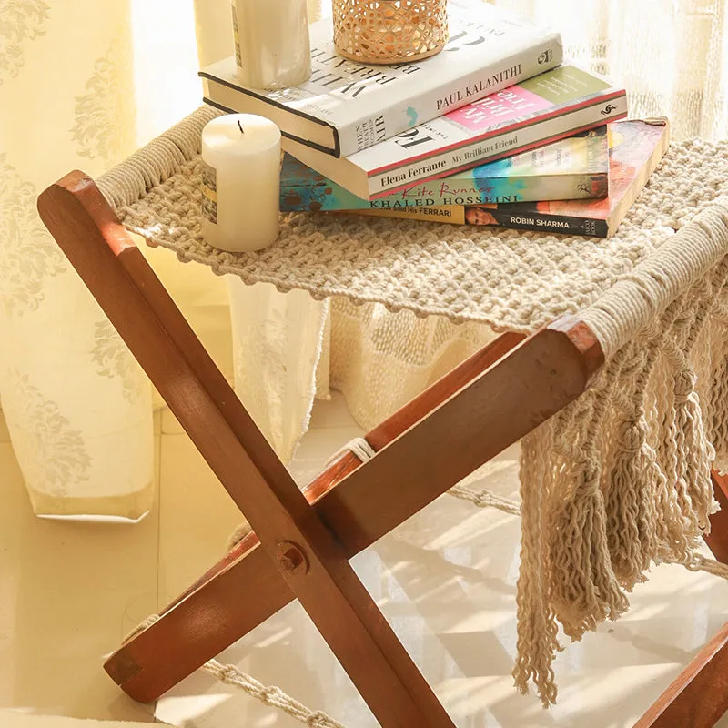 Arman Foldable Macrame Stool media 5