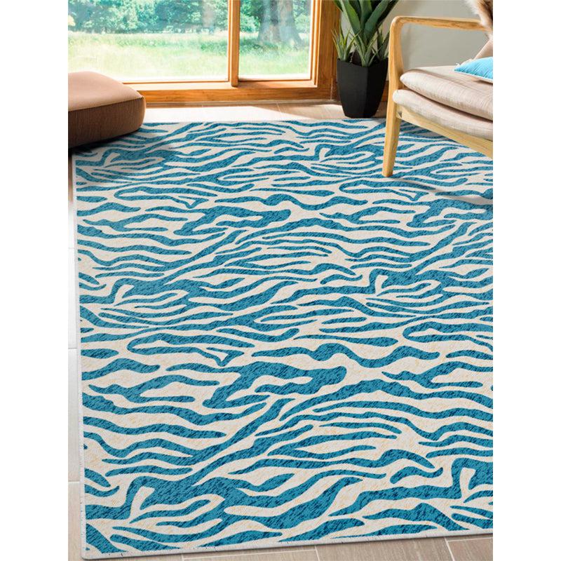 Luza Tiger Print Carpet - Blue media 3