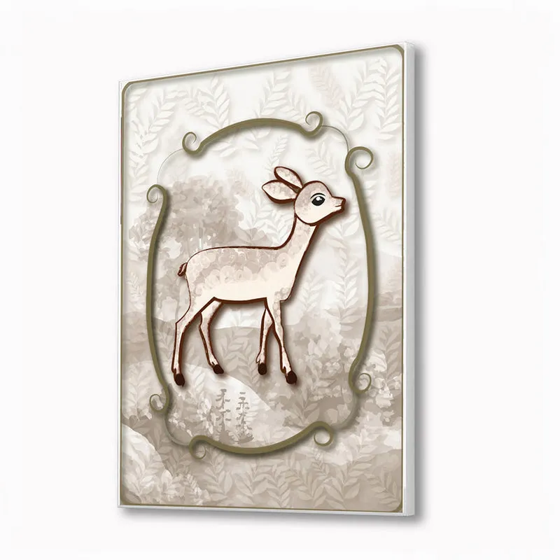 Fawn Fern Wall Art with White Frame media 3
