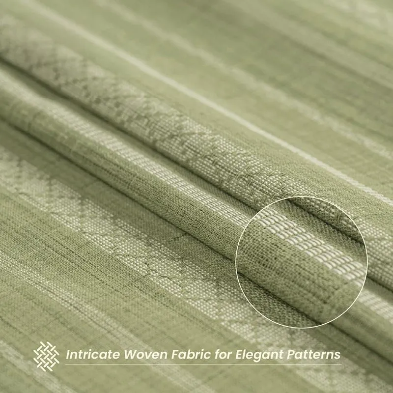 Urban Space Vertical Weaves Curtain (Sage Green) - Set Of Two media 3
