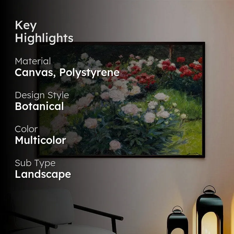 The Garden Canvas Painting - Black Frame media 2