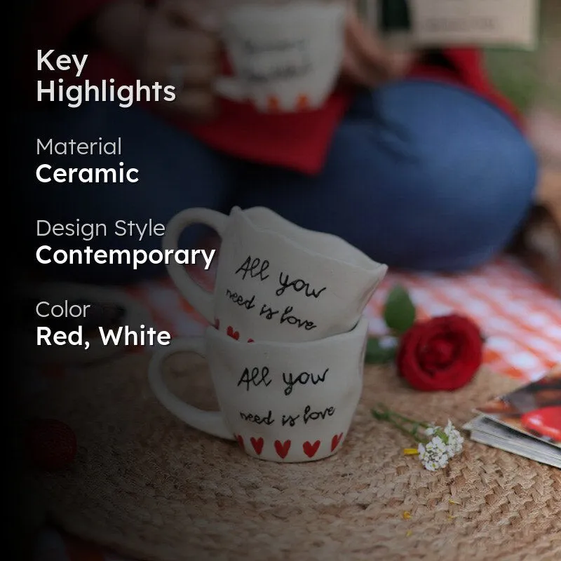 All Ceramic Tea Cup (180 mL) - Two Piece Set media 2