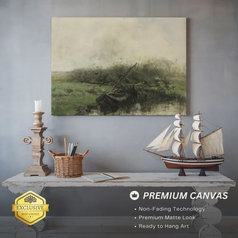 Misty Lakeside Wood Wall Art media 5