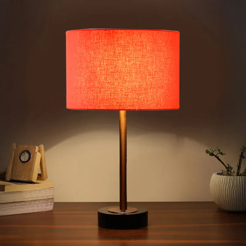 Cotin I Rodin Wooden Table Lamp - Orange,Copper,Black media 1