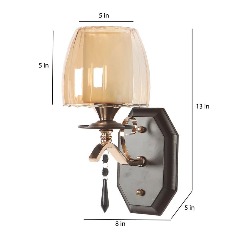Onyxa  Iron Wall Lamp - Brown & Gold media 10