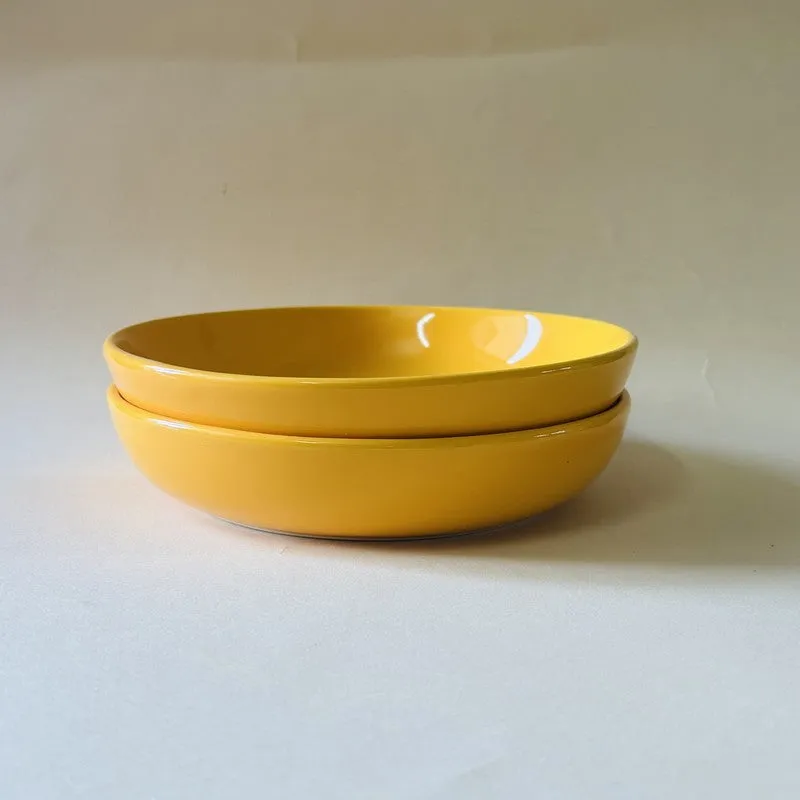 Ceramic Salad Bowls (Yellow,300 mL Each) - Set Of Two media 5