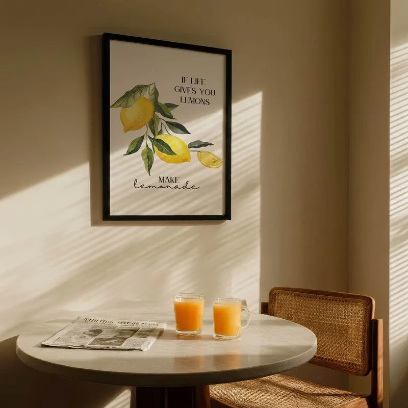 Yelllow Zest Archival Canvas Wall Art - Black media 5