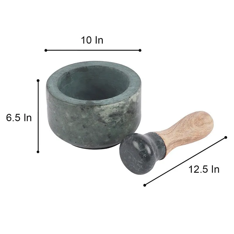 Crushique Marble & Wood Mortar & Pestle (Grey) - 100 ML media 7