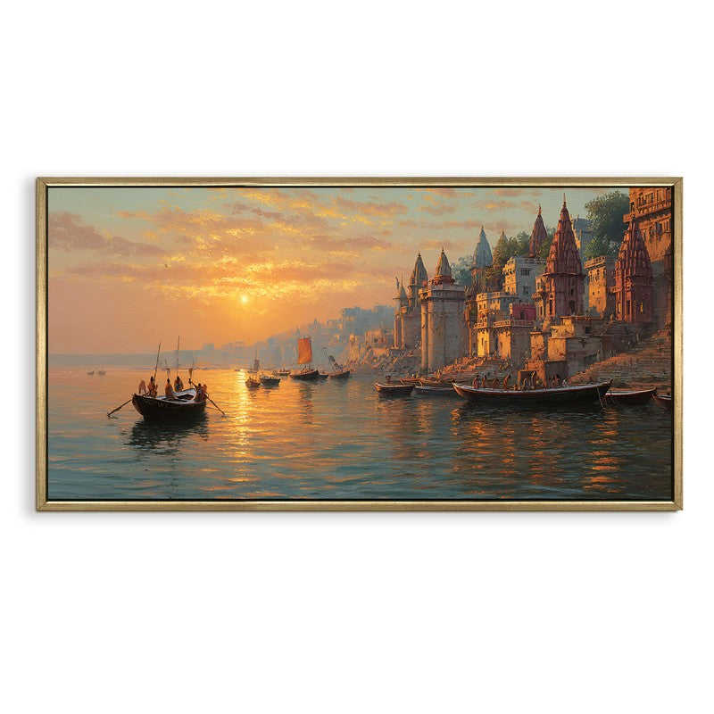 Evening Glow at the Ghats Wall Art media 4