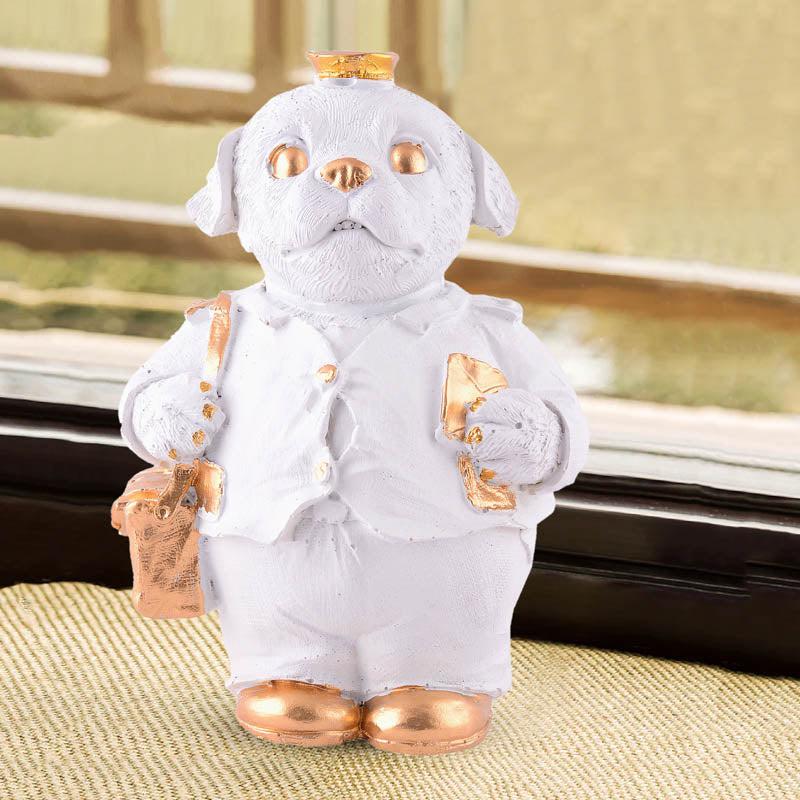 Paws & Purse Painted Polyresin Showpiece - White