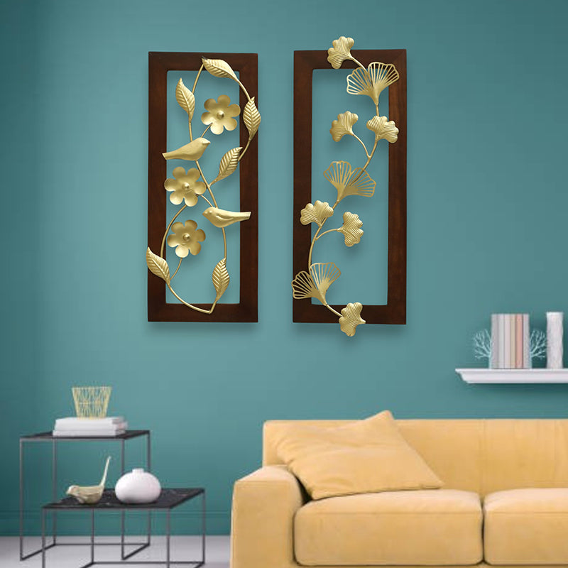 Florice Metal & Wood Wall Accent - Set Of Two