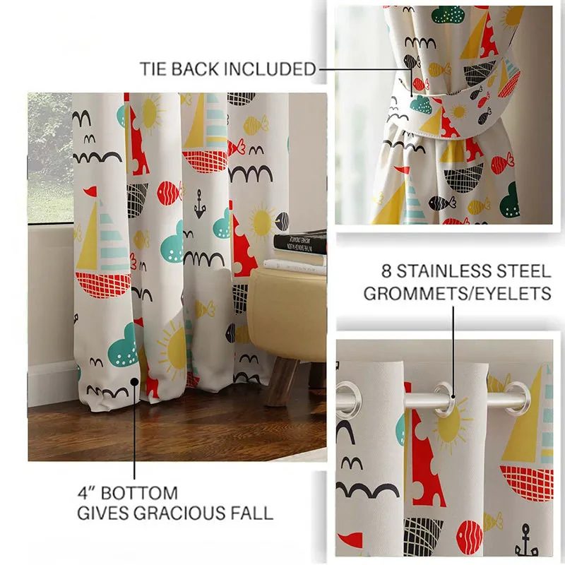 Urban Space Beach Day Blackout Curtain - Multicolor media 6