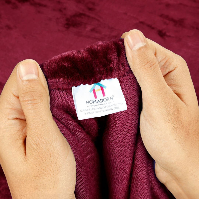 Casselle  Velvet Bedsheet (Maroon) - 300 GSM media 4