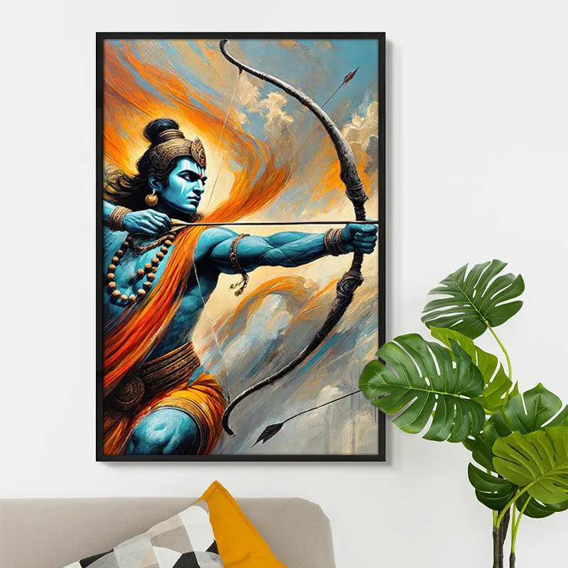 The Divine Archer Wall Painting With Frame media 5