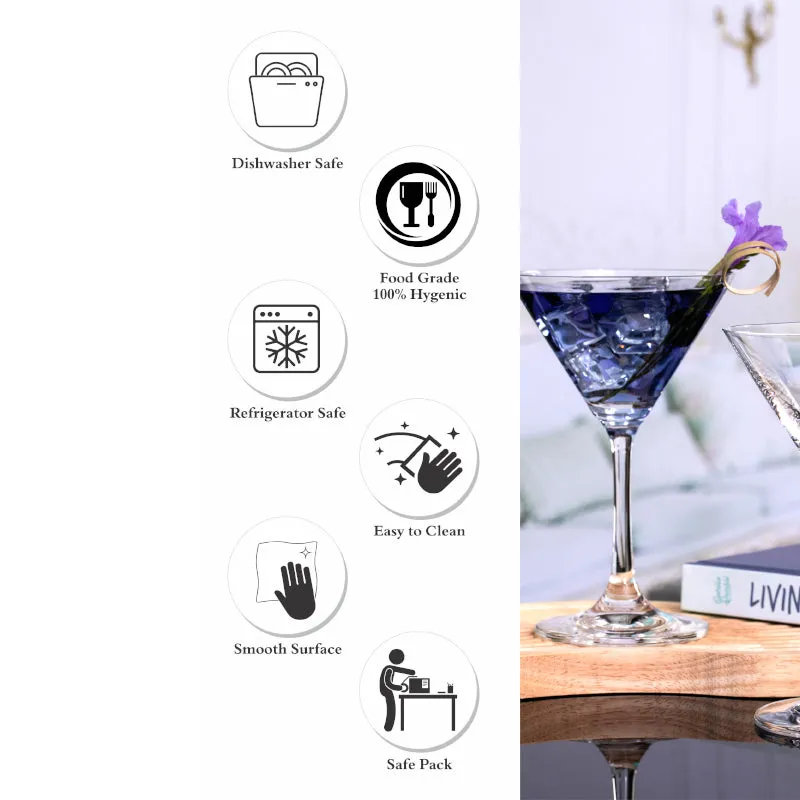 Hera Martini Whiskey Glasses (175 mL) - Set Of Six media 5