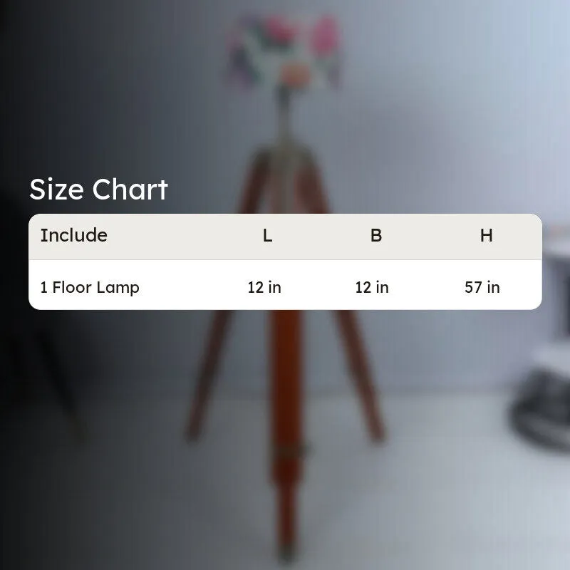 Miyabi Printed Tripod Floor Lamp - Brown media 5