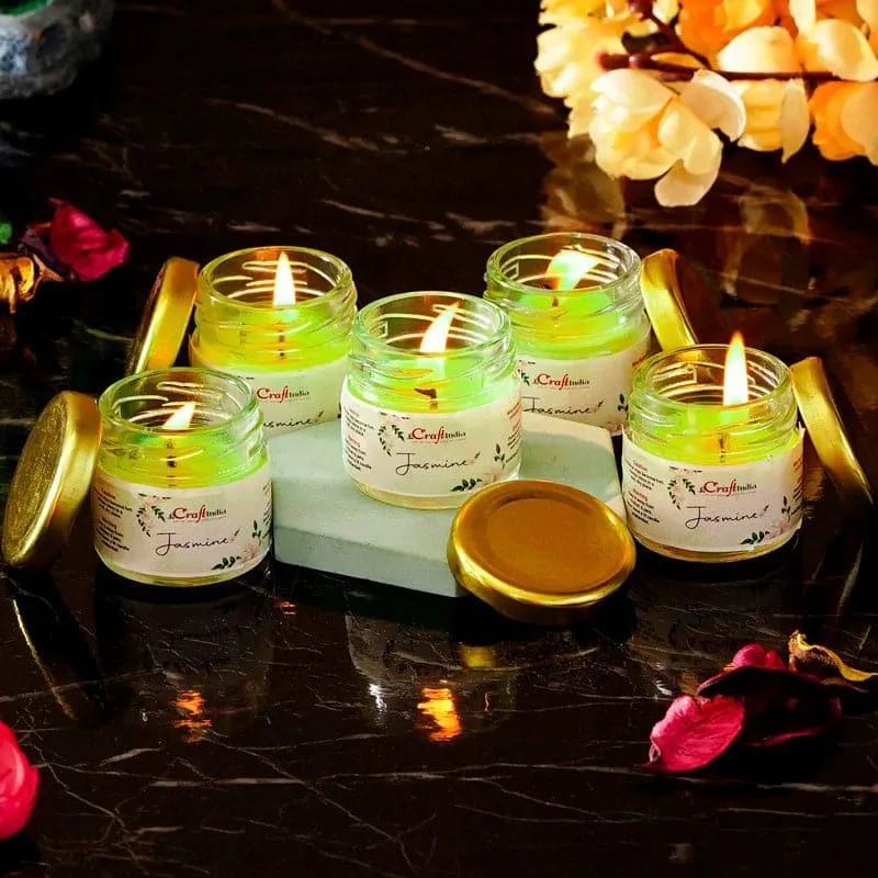 Vespera Jasmine Scented Candle - Set Of Five media 4
