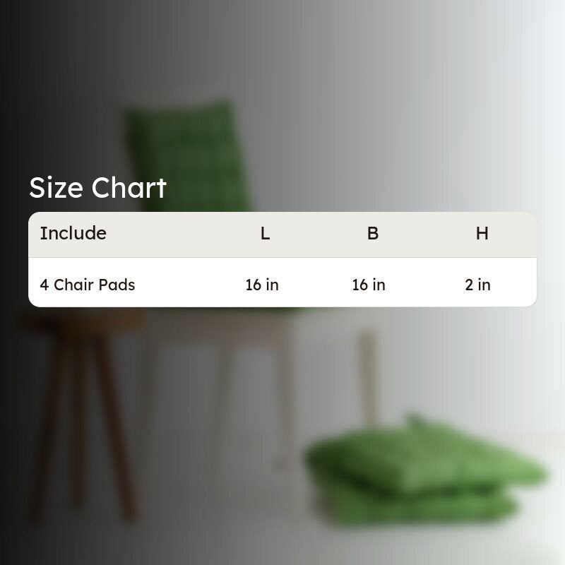 Savra Cotton Chair Pad (Light Green) - Set Of Four media 6